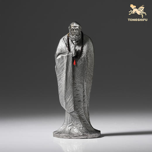 铜师傅《达摩祖师》客厅桌面白铜禅意摆件 家居装饰工艺品 商品图3