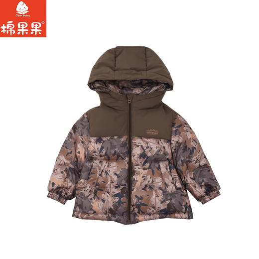 棉果果冬季新品男童涤丝纺羽绒保暖加厚迷彩短款羽绒服M412102925616 商品图1