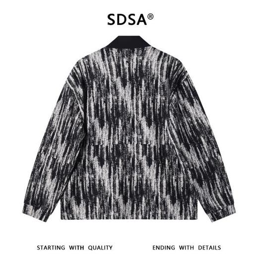 23167SDSA男士秋冬新款痞帅男装美式复古扎染撞色立领假两件卫衣百搭潮 商品图5