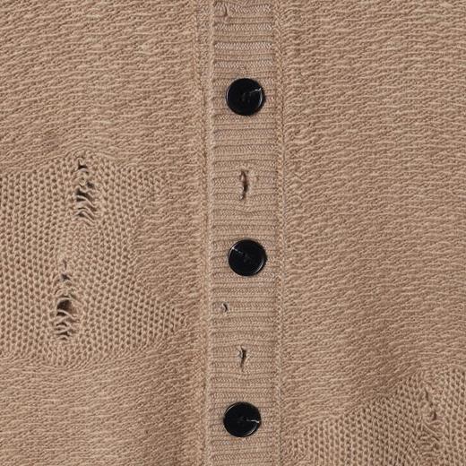 243019SDSA秋冬新款痞帅男装美式勾破纯色纽扣开衫毛衣百搭开衫针织衫 商品图3