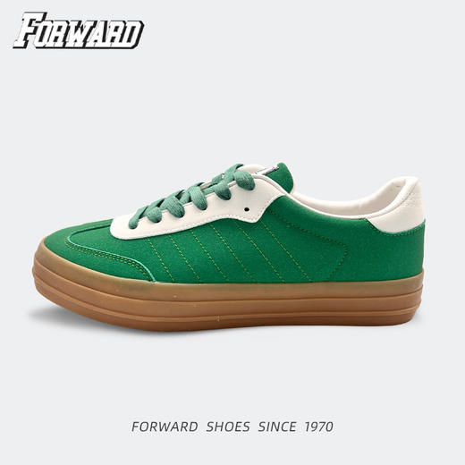 前进 悠-经典胶底德训鞋（绿）-L 商品图0