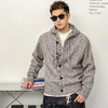 徐太浪【复古休闲 抽绳连帽】大码开衫毛衣男冬季灰色针织衫外套 商品缩略图0