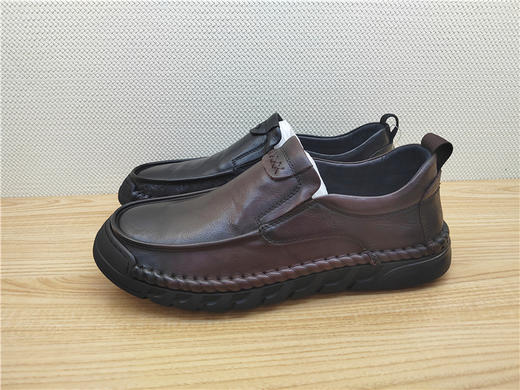 豪行秋冬新款12359265真皮牛皮商务休闲男鞋单鞋皮鞋 商品图3