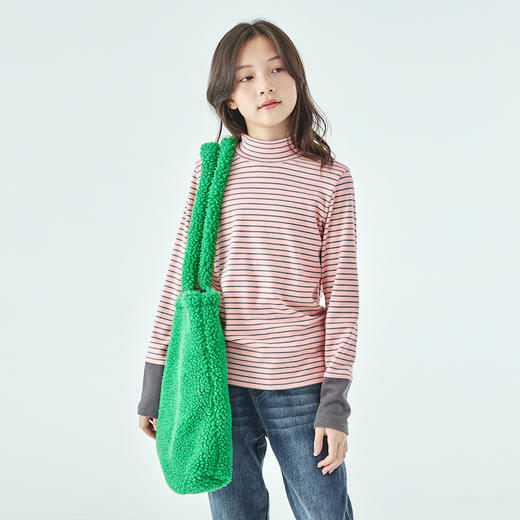 棵初条纹拼色打底衫806K258084CD 商品图2