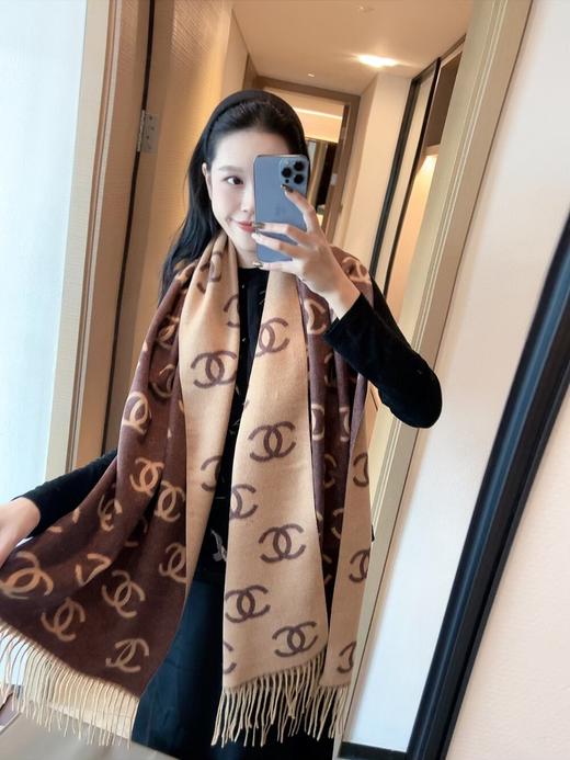 G610香#奈儿儿招牌系列，大牌名媛Coco风羊绒围巾 商品图3
