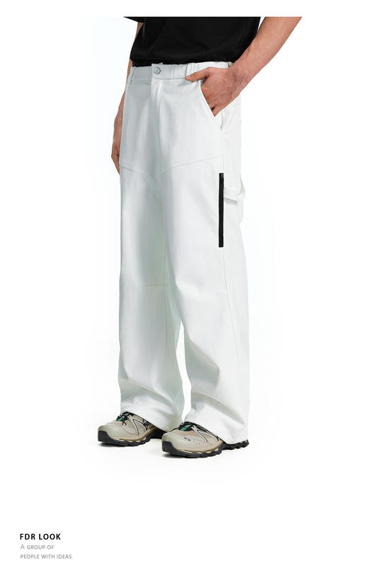 FDR官方店 斜纹伐木工装直筒裤男女秋季运动情侣宽松休闲裤 商品图0