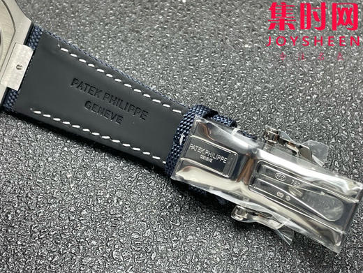 百达翡丽重磅推出新款 CUBITUS系列5822P-001 P1方形鹦鹉螺 牛仔蓝 男士腕表 瞬跳大日历窗，星期及月相显示功能 商品图4