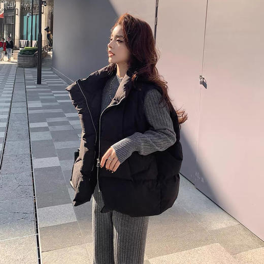 西遇外穿马甲背心女冬季新款韩版宽松立领坎肩百搭马甲外套SS051739 商品图3