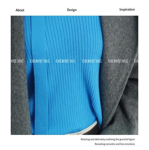 【门店同款】ENJOY秋季less is more后背开叉飘带针织 159407380 商品图2