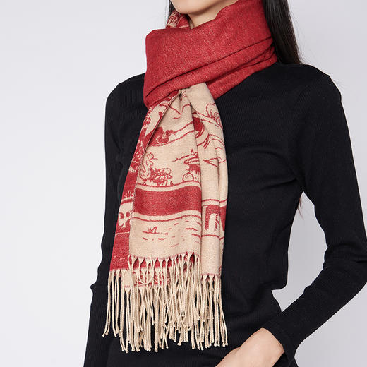 大英博物馆 东方梦境系列 提花披肩围巾 商品图2