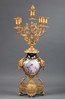 独角鹿西洋古董 1850-1870年代法国拿破仑三世时期出品铜鎏金精雕装饰田园恋歌主题手绘描金陶瓷座钟烛台三件套 商品缩略图6