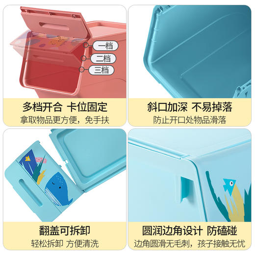 【茶花】卡通斜口收纳箱24L  商品图6