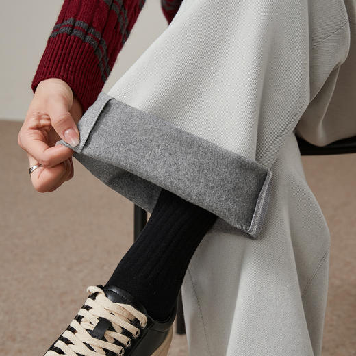 【拉绒-阔腿牛仔裤】逸阳冬新品保暖拉绒阔腿裤牛仔长裤8771V 商品图11