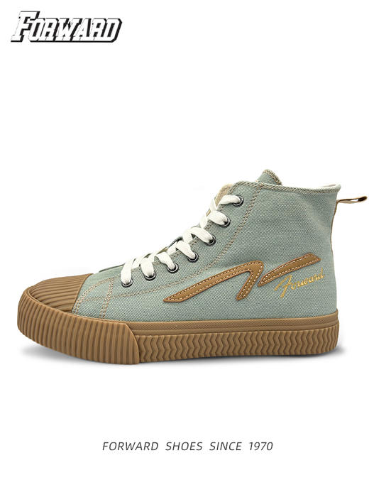前进 绣花贴标高帮帆布鞋-L 商品图4