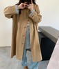 老米优品🎈3-5天。韩代同款《松弛感100%棉撞色袖复古风衣》廓形中长款！复古文艺氛围感~WT251027A 商品缩略图0