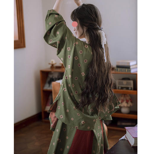 裁缝学苑AS588两面穿唐风圆领袍纸样背带裙汉服外套打版裁剪图纸 商品图2