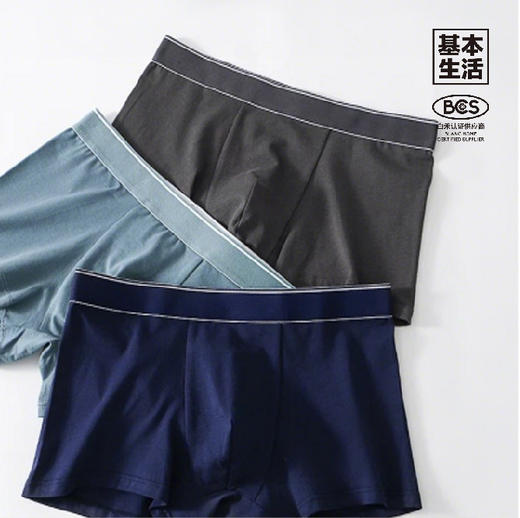 【白禾】基本生活男士平角内裤（2条装）-Ⅳ（两条装 颜色随机） 商品图4