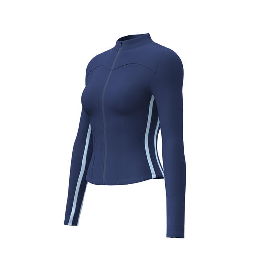 跃牌【瑜堂系列】线感瑜伽服女秋冬运动上衣修身显瘦立领长袖跑步健身外套JYMW189 商品图4