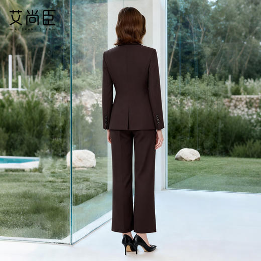 艾尚臣高级感时尚套装女秋冬新款勃艮第红西装外套气质马甲三件套 商品图4