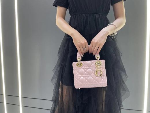 迪奥-多色，Lady mini 菱格纹戴妃包，进口小羊皮+定制五金！（LZ*MM） 商品图5