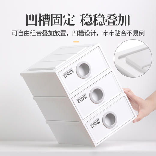 【茶花】伯纳抽屉式桌面收纳柜 商品图4