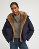 Yves Salomon - DOWN JACKET TECHNICAL FABRIC/MINK - NAVY/PASTEL - 女装 - 羽绒服 - 深蓝色 商品缩略图3