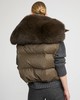 Yves Salomon - VEST MADE WITH LORO PIANA FLANNEL FABRIC/FOX - EARTH - 女装 - 背心 - 咖褐色 商品缩略图6