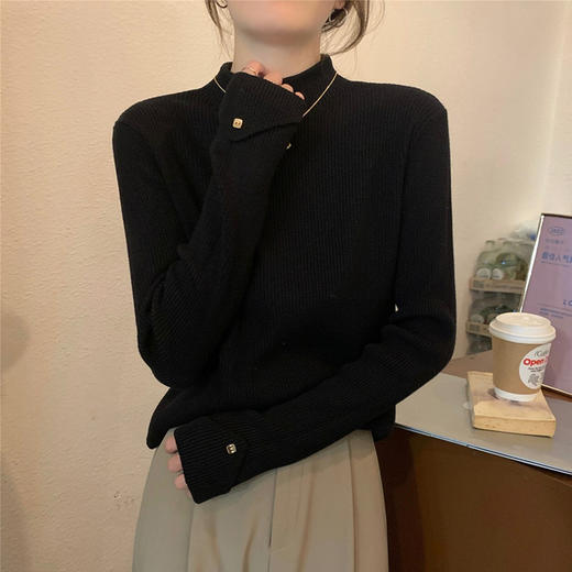 西遇毛衣内搭可外穿女款秋冬新款设计感袖口软糯半高领针织衫SS051715 商品图2