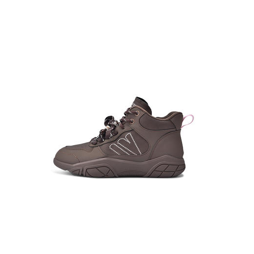 经典鲨2025年冬专柜新品潮流高帮系带舒适平底通勤休闲鞋女KW172-558121 商品图4