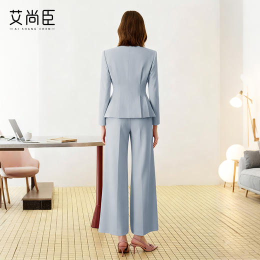 艾尚臣秋冬职业装女蓝色气质西装套装高级感酒店医美前台西服工装 商品图4