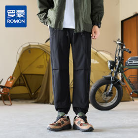 罗蒙秋冬工装版型休闲裤束脚四面弹户外易打理休闲裤拼接分割时尚裤子