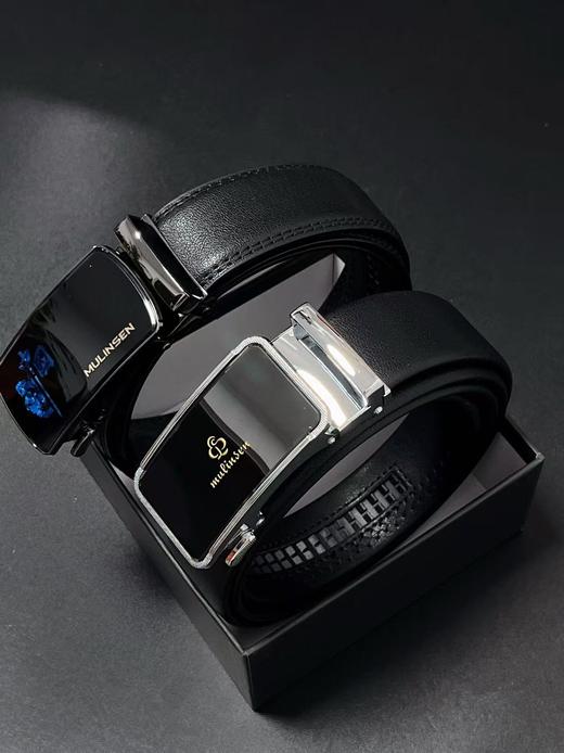 木林森！头层牛皮腰带！！【自营直发】男士自动扣头层牛皮腰带盒装-喜出 商品图6