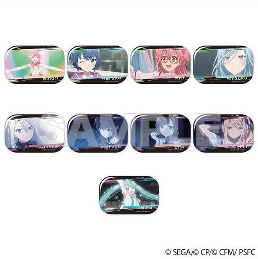 世界计划 初音未来剧场版 场景方形徽章 吧唧 C款 9包/盒 谷子 商品图0