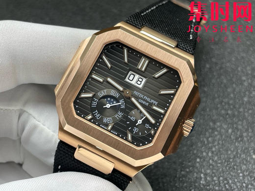 百达翡丽重磅推出新款 CUBITUS系列5822P-001 P1方形鹦鹉螺 男士腕表 瞬跳大日历窗，星期及月相显示功能 商品图3