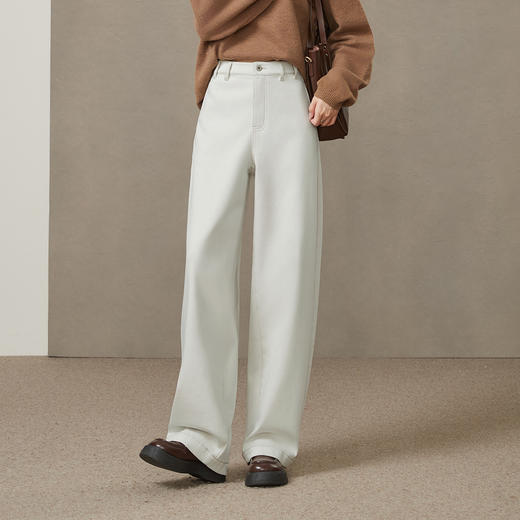 【拉绒-阔腿牛仔裤】逸阳冬新品保暖拉绒阔腿裤牛仔长裤8771V 商品图10