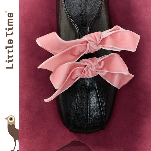 littletime女童皮鞋2025秋新款儿童公主风蝴蝶结复古芭蕾舞鞋单鞋 商品图1