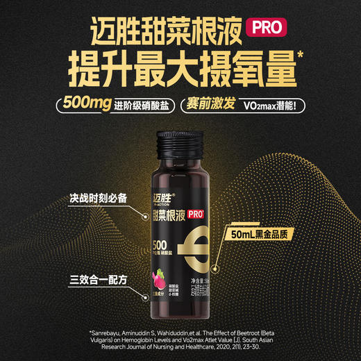 【迈胜星球 | 甜菜根系列】甜菜根液PRO 50mL*15瓶/箱 商品图3