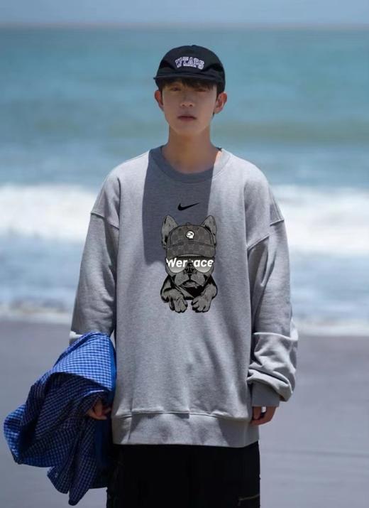 耐克眼镜狗印花基础款圆领卫衣外套情侣 商品图4