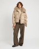 Yves Salomon - DOWN JACKET MADE WITH LORO PIANA FLANNEL/FOX - DUNE - 女装 - 羽绒服 - 沙色 商品缩略图2