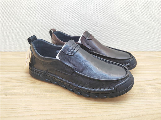 豪行秋冬新款12359265真皮牛皮商务休闲男鞋单鞋皮鞋 商品图1