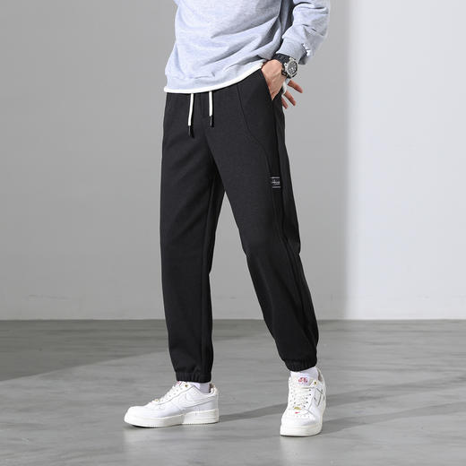 罗蒙秋冬休闲裤男士内里磨毛毛呢小锥裤抗皱易打理宽松版型显瘦长裤子 商品图3