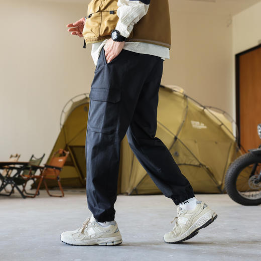 罗蒙秋冬工装款男士休闲裤宽松版型束脚设计多功能口袋户外旅游百搭长裤 商品图3