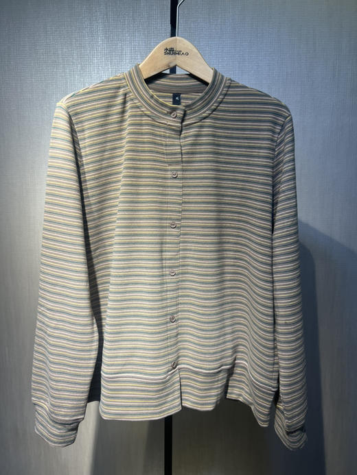 【爆款】水淼2025冬新款柔软弹力保暖条纹小衫1480 商品图2