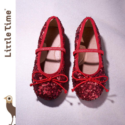 littletime女童皮鞋2025秋冬新款儿童亮片公主鞋演出软底单鞋 商品图3
