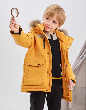 哈吉斯工装中大童冲锋棉服外套8102702