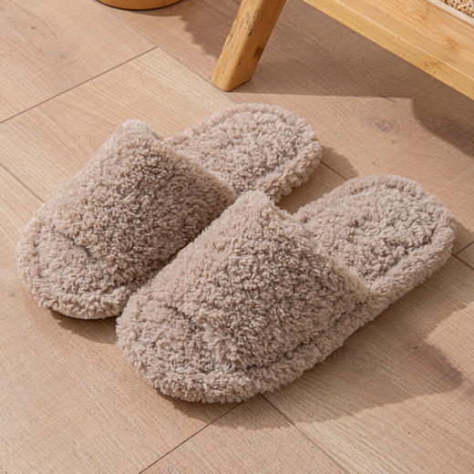 【泰迪毛绒拖鞋】毛绒家居地板拖鞋防水秋冬保暖静音泰迪绒毛毛鞋情侣 商品图2