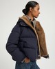 Yves Salomon - DOWN JACKET TECHNICAL FABRIC/MINK - NAVY/PASTEL - 女装 - 羽绒服 - 深蓝色 商品缩略图5