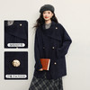 【10/29新品】熙世界千金风双面呢全羊毛大衣女2025秋冬新款围脖领短款毛呢外套 商品缩略图1