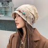 「秋冬新款！波西米亚风」韩版帽子女大头围显脸小冷帽复古堆堆帽护耳保暖包头帽配饰 商品缩略图0