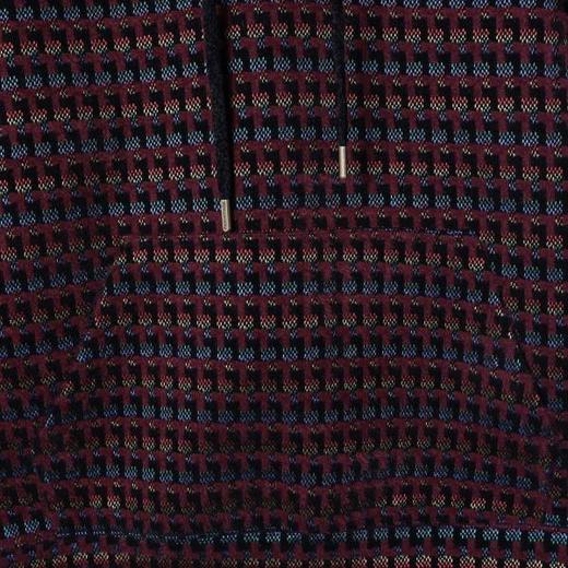 WY1198SDSA男士秋冬新款痞帅男装潮牌绒面撞色格子抽绳连帽卫衣百搭时尚 商品图3